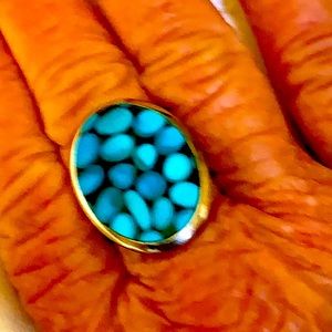 7.5 Sleeping Beauty Turquoise QBC .925 SS ring